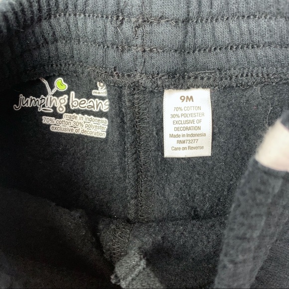 Jumping Beans baby fleece pants, gray with white stripe, 9 months - Picture 3 of 3